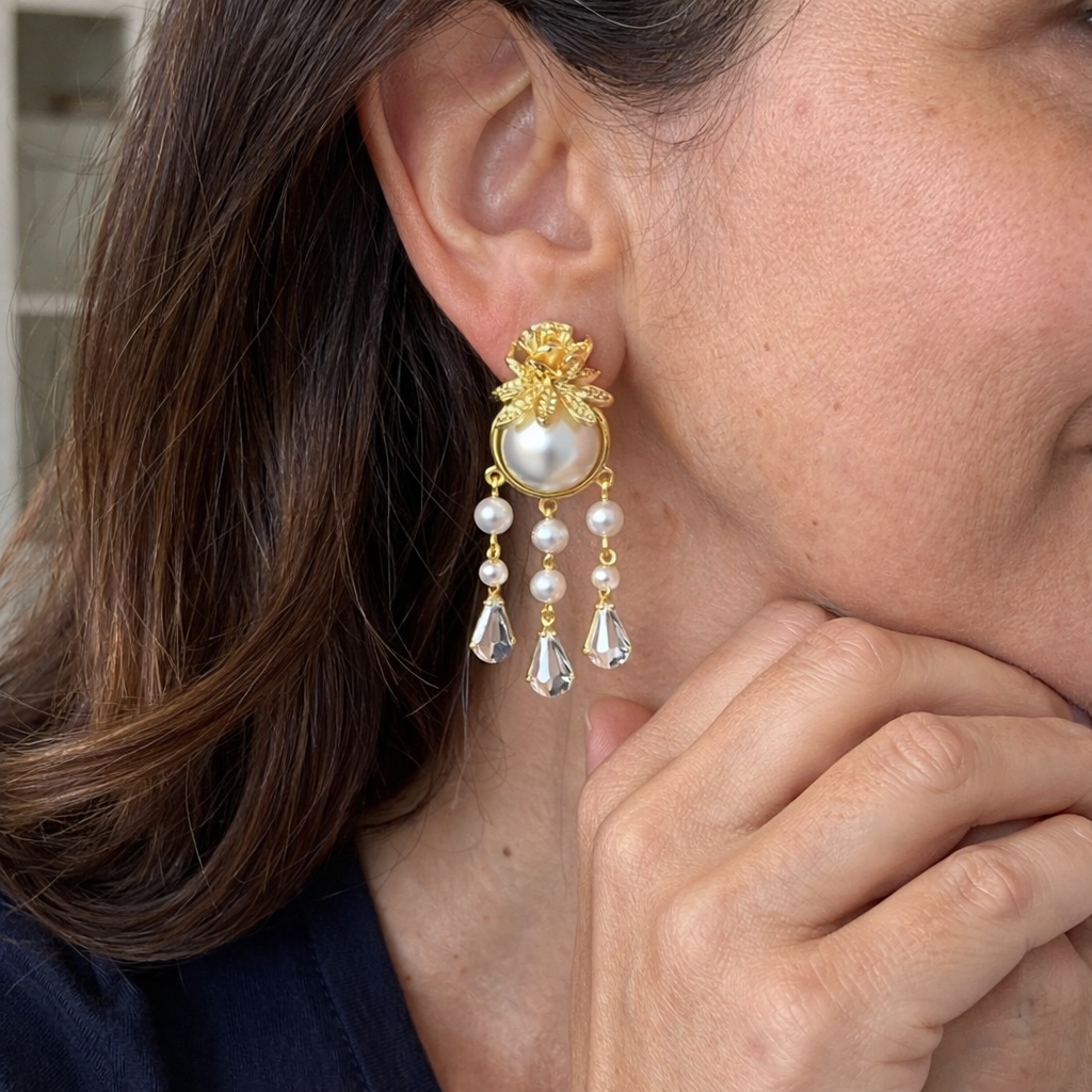 Euphoria Pearl Dewdrop Earrings | GEMSTONES