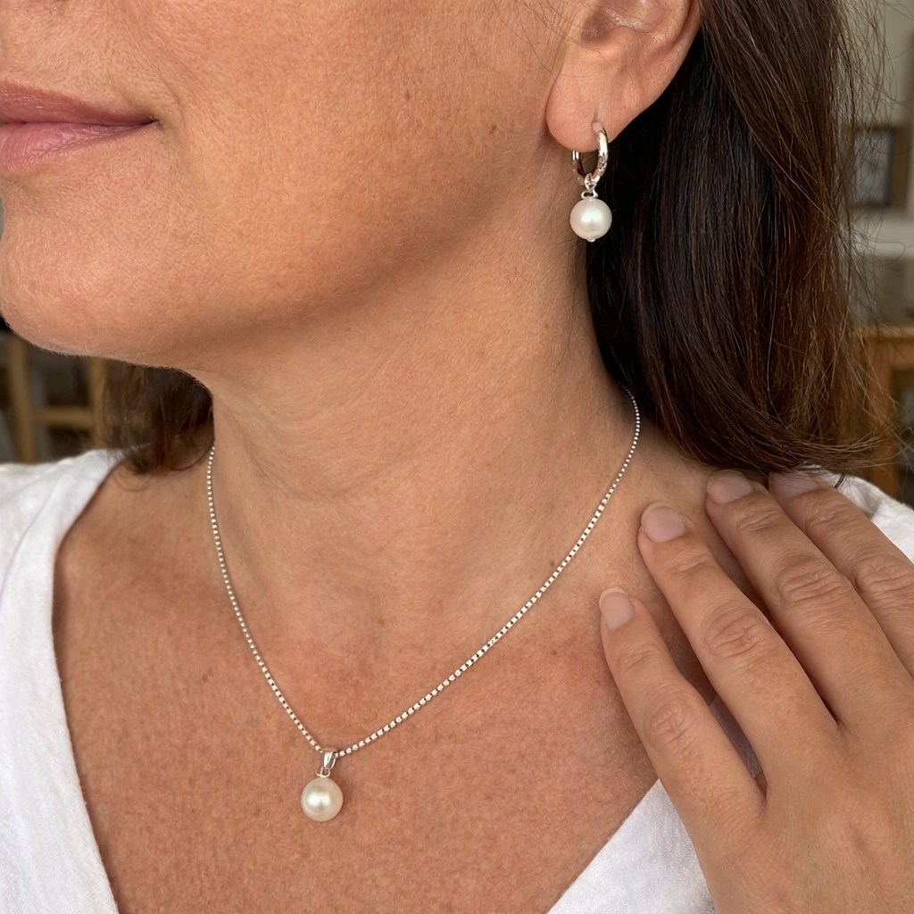Harry Gold Pearl Jewelry Set | WHITE GOLD