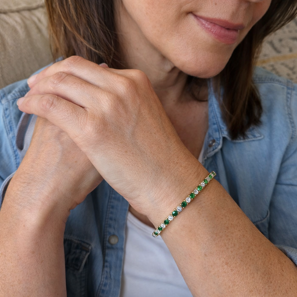Triple Emerald Tennis Bracelet | EMERALD