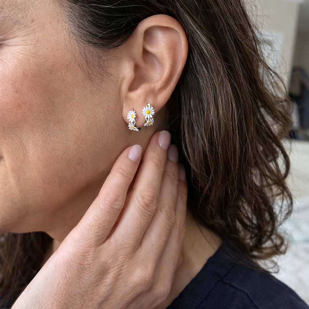 Elegant Pearl Hoop Earrings | GEMSTONES