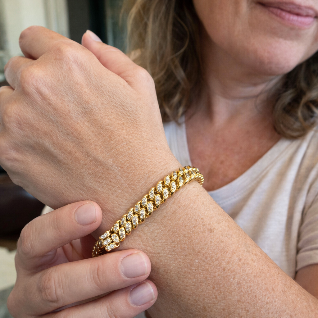 Green Leaf Bracelet | GOLD