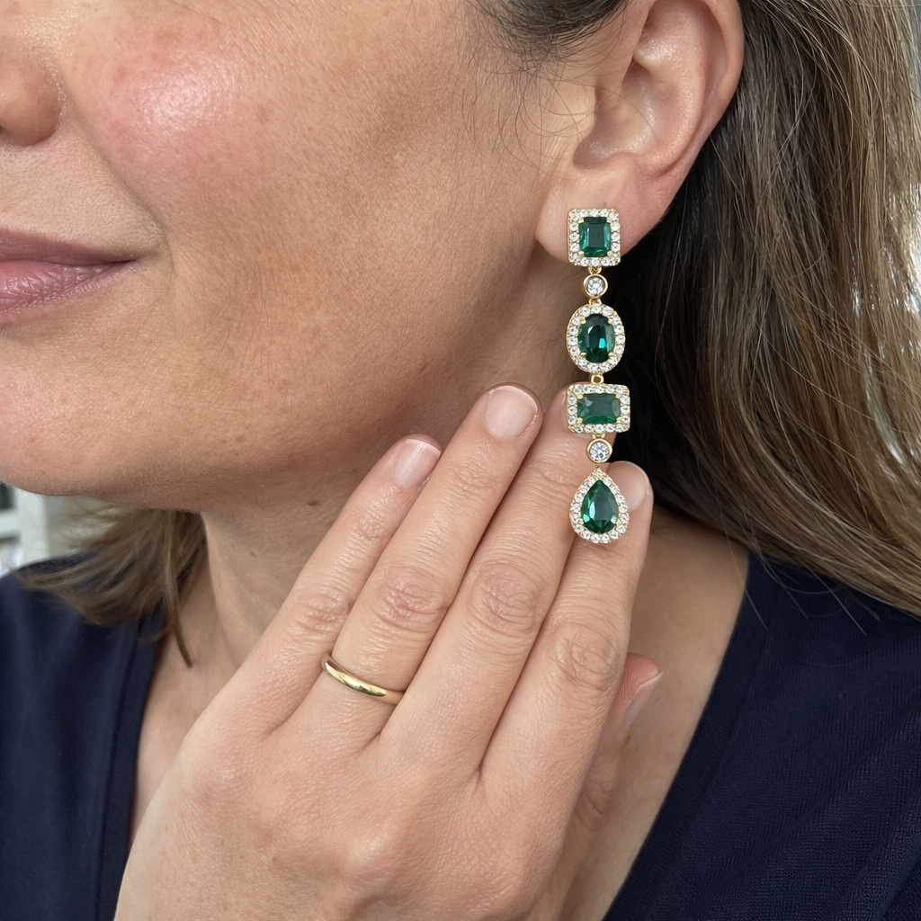 Coraline Esmaris Drop Earrings | EMERALD
