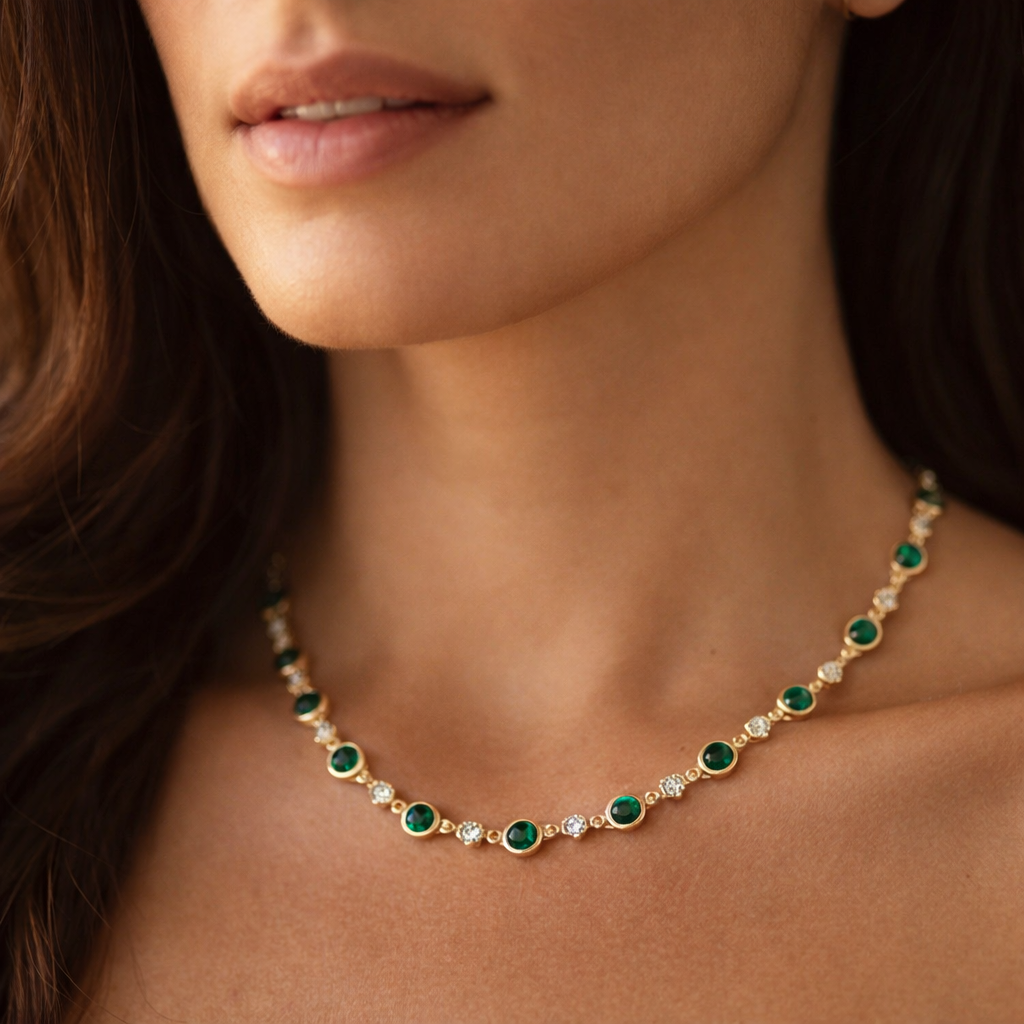 Green Emerald Pendant Necklace | EMERALD