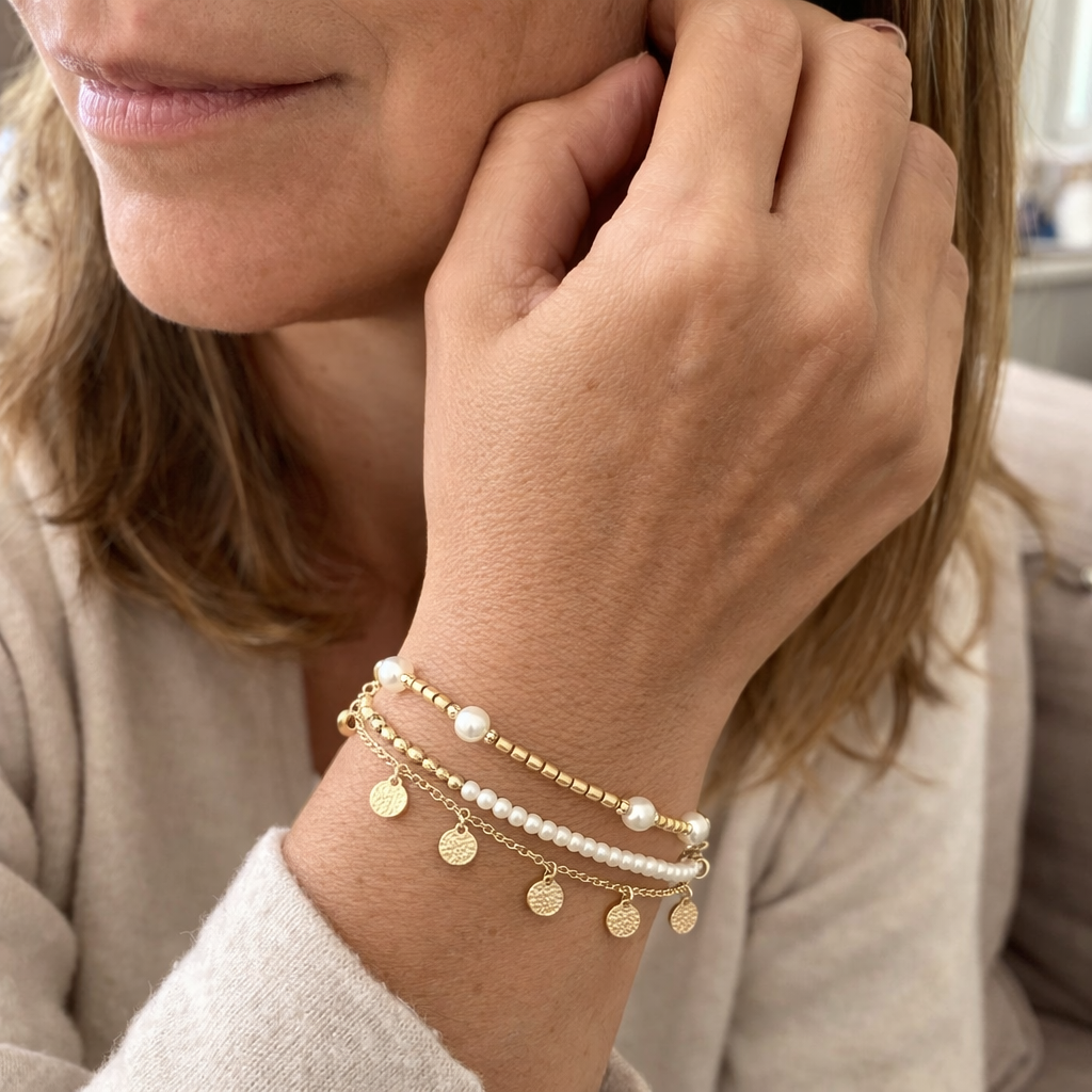 Coastal Charm 3-Piece Anklet Set | GOLD