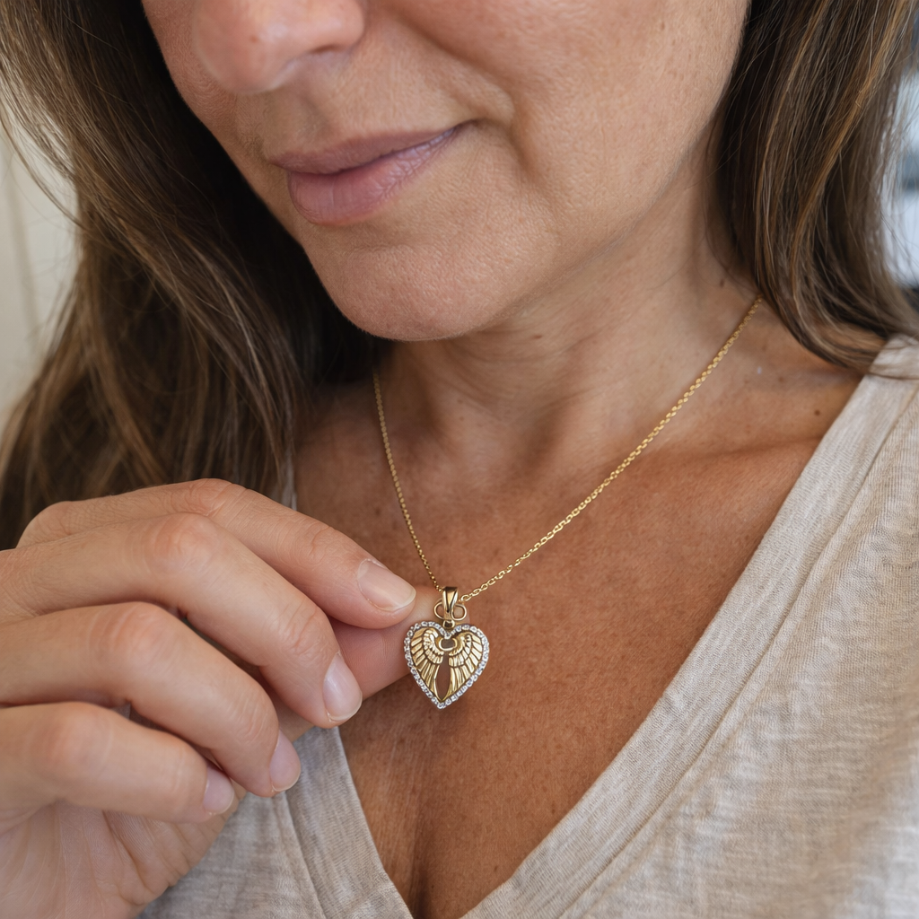 Heart and Butterfly Necklace | GOLD