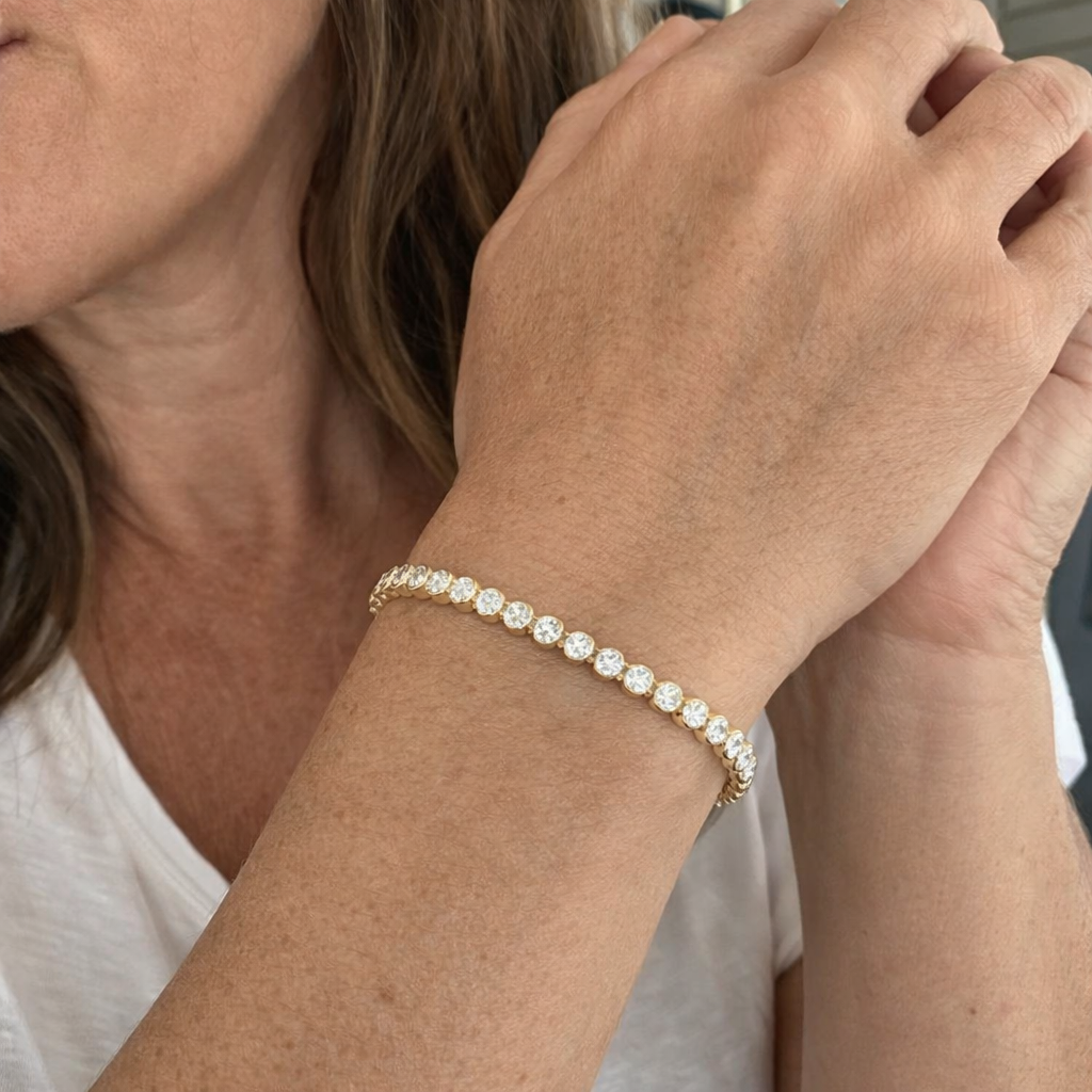 Round-Cut Tennis Bracelet | GOLD