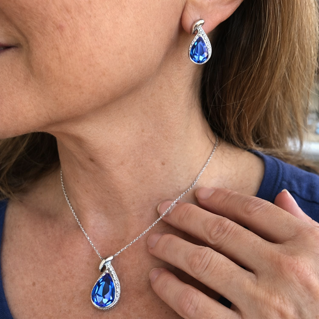 Classic Mermaid Elegance Jewelry Set | SAPPHIRE
