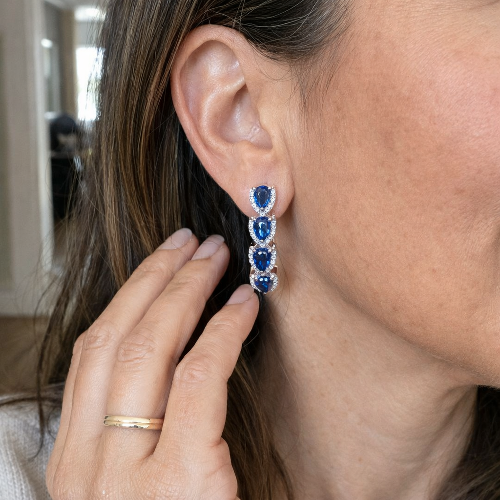 Royal Sapphire Logo Earrings | SAPPHIRE