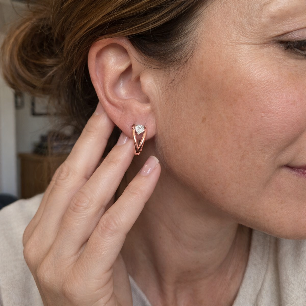 Stunning Zircon Gold Drop Earrings | GEMSTONES