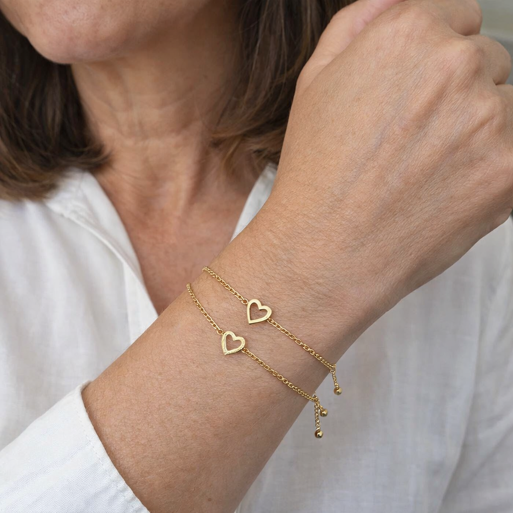 Shiny Heart Bracelets | GOLD