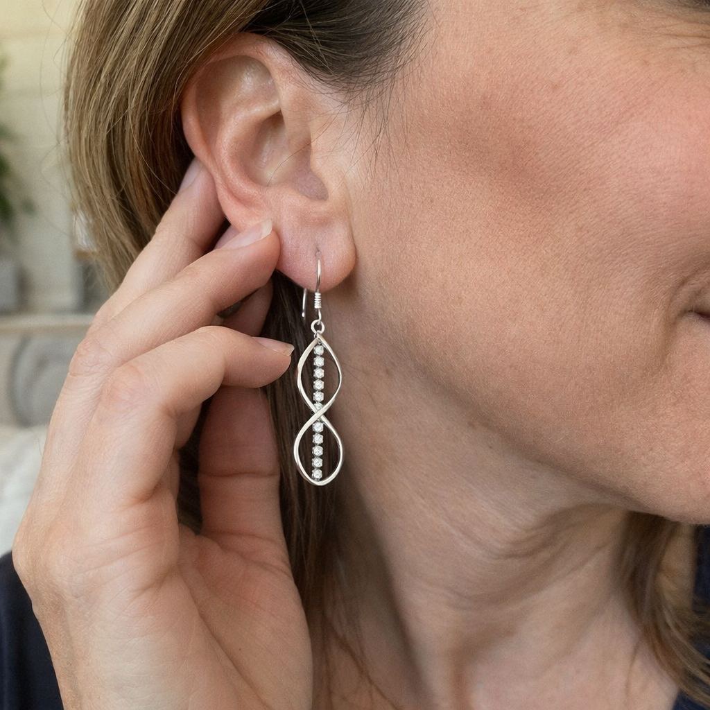 Helachtida Spiral Earrings | WHITE GOLD