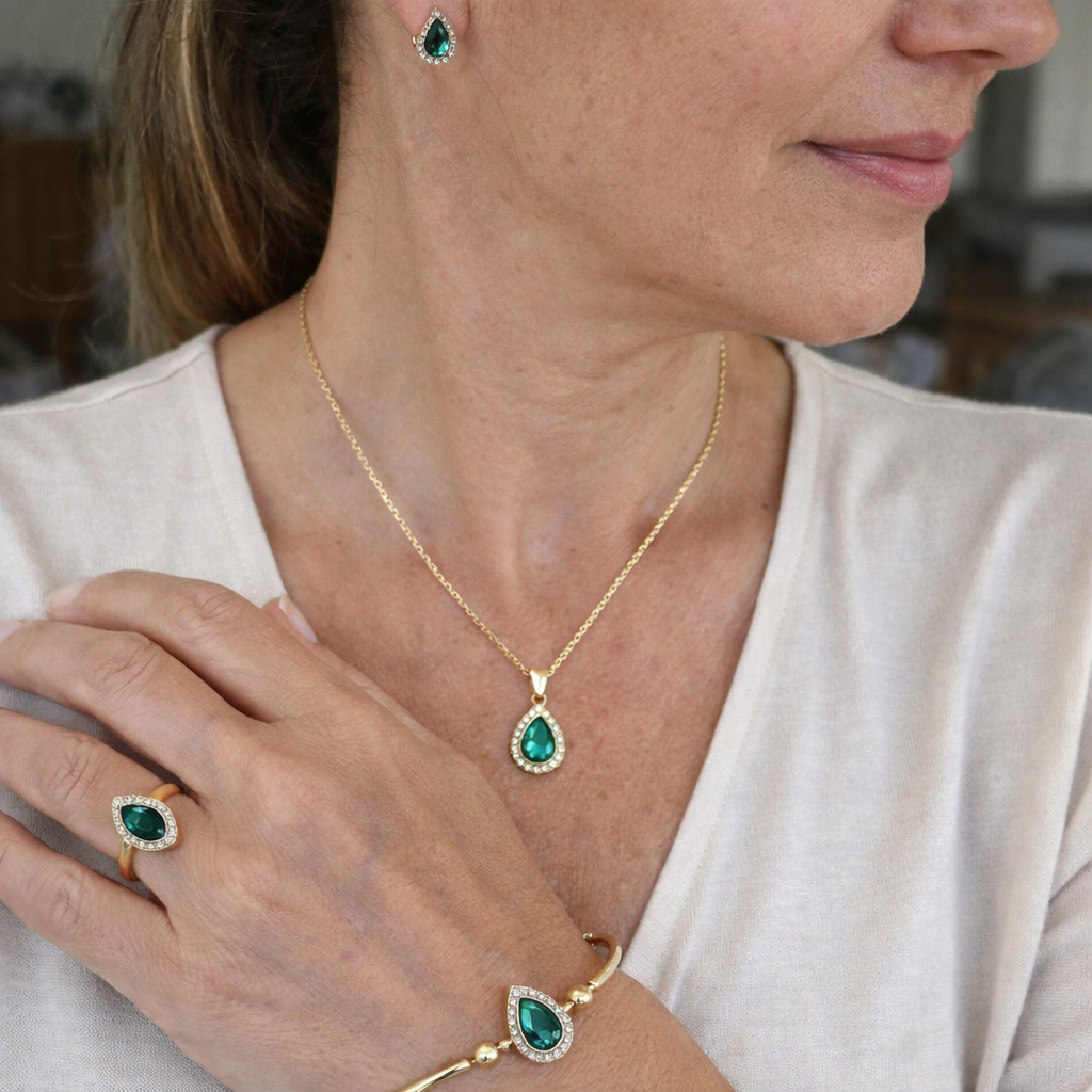Noemie Glastra Jewelry Set | EMERALD