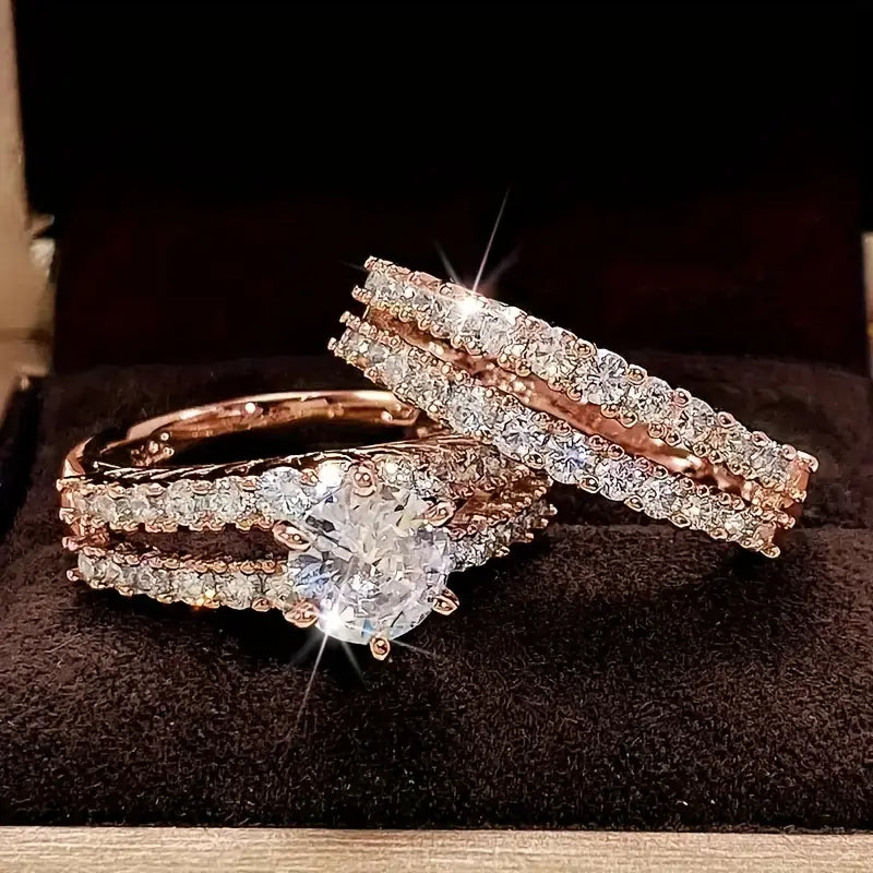 Sparkle Eternity Ring Set | WHITE GOLD