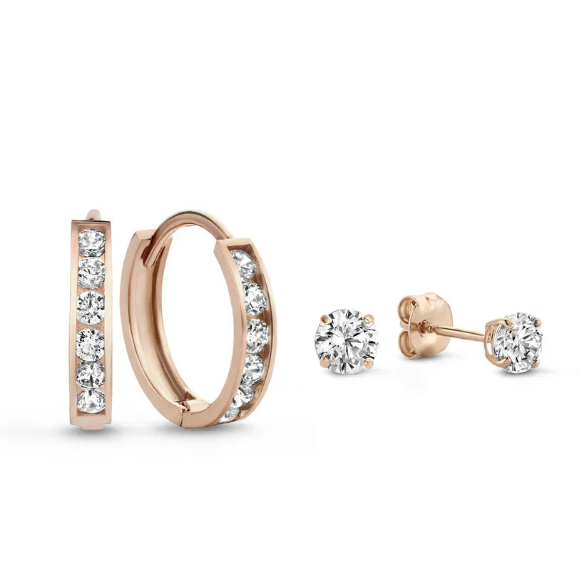 Dara Brillan Stone Earring Set | GOLD