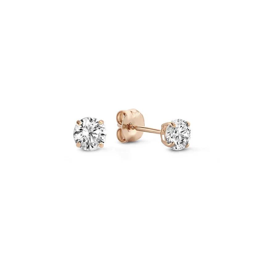 Moonstone Teardrop Stud Earrings | WHITE GOLD