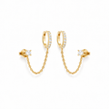Adela Chain Earrings | GOLD