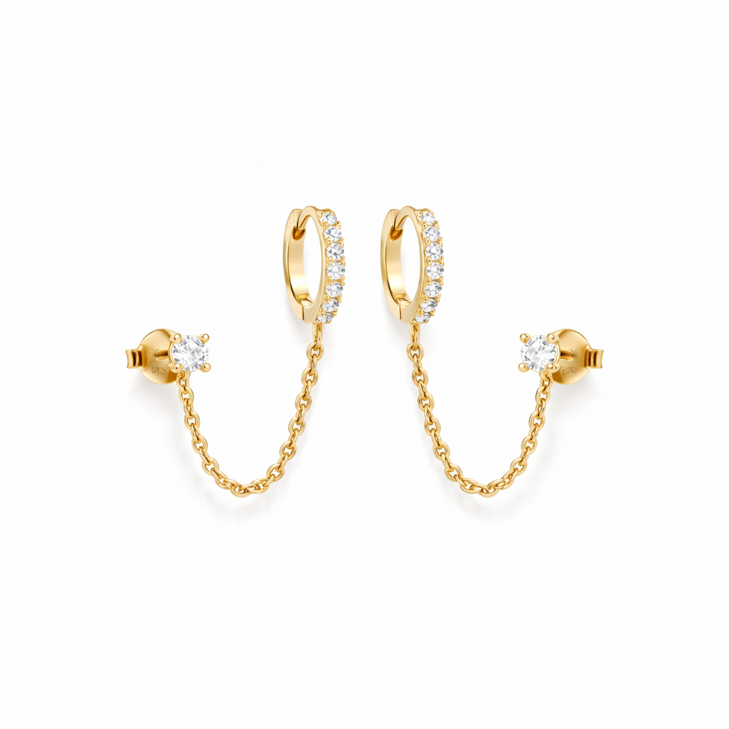 Adela Chain Earrings | GOLD