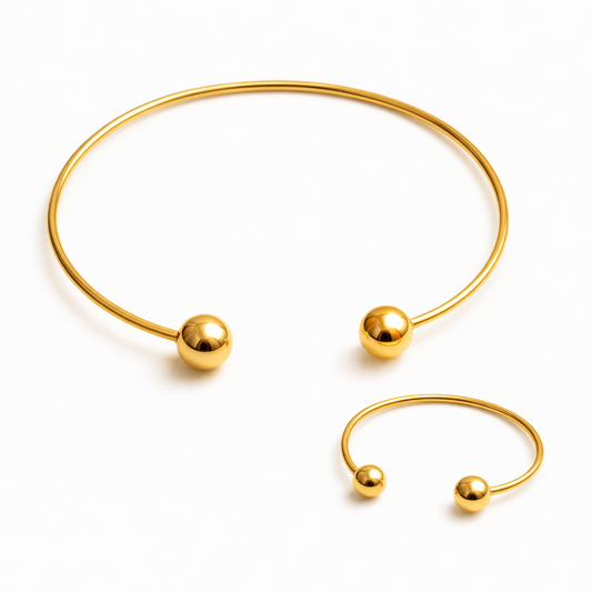 Sparkling Choker and Bracelet Set | GOLD