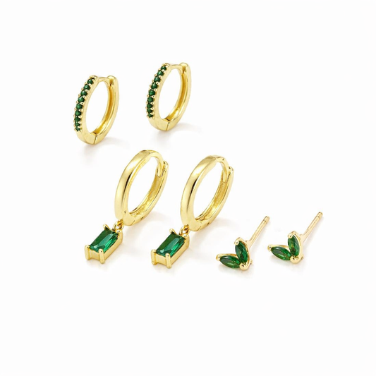 Fiorenza Viridel Earring Set | EMERALD