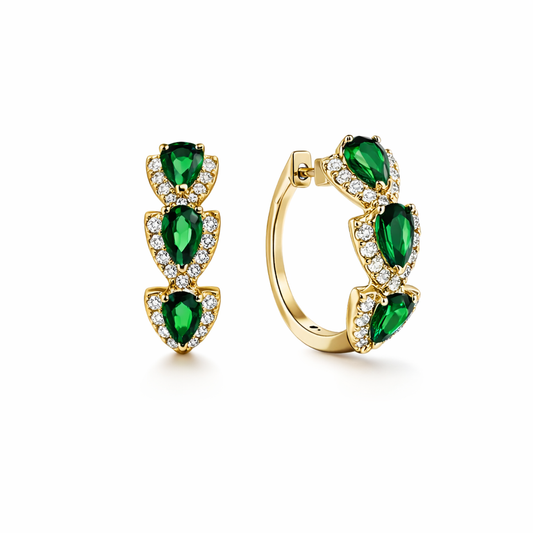 Silvara Jadelis Earrings | EMERALD