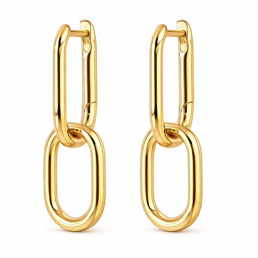Hoop Drop Hoop Earrings | GOLD