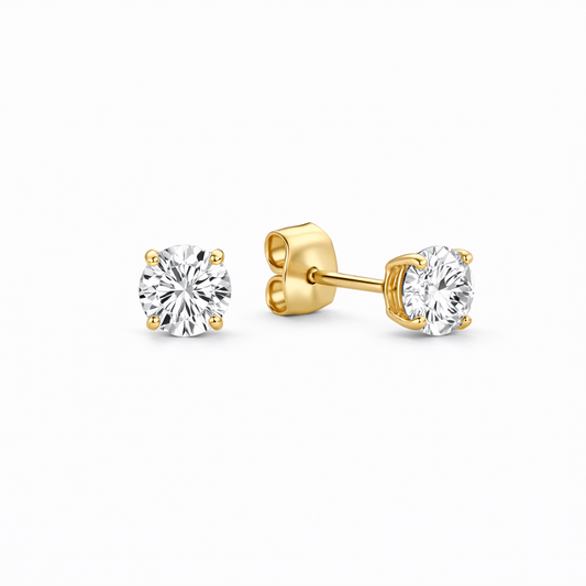 Moonstone Teardrop Stud Earrings | GOLD