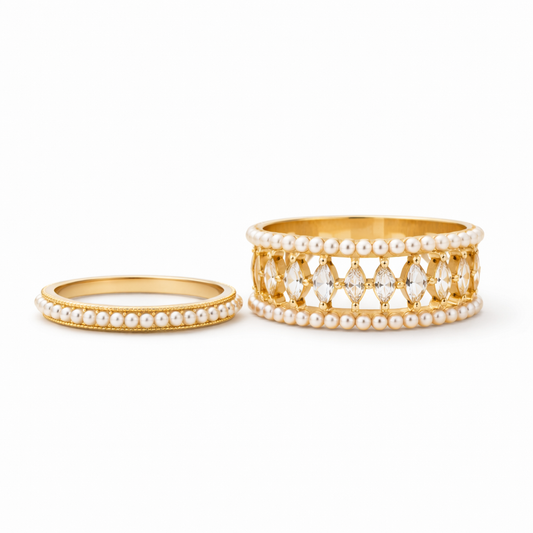 Elodie Vance Ring Set | GOLD