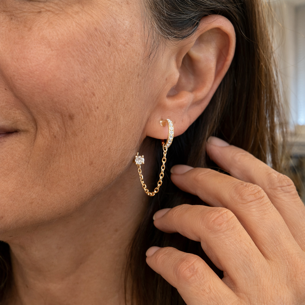Adela Chain Earrings | GOLD